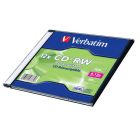 Диск CD-RW Verbatim 700Mb 12x Slim case (1 шт) (43762)