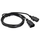 Кабель-удлинитель Buro AN23-1008 IEC C13 IEC C14 1.8м черный